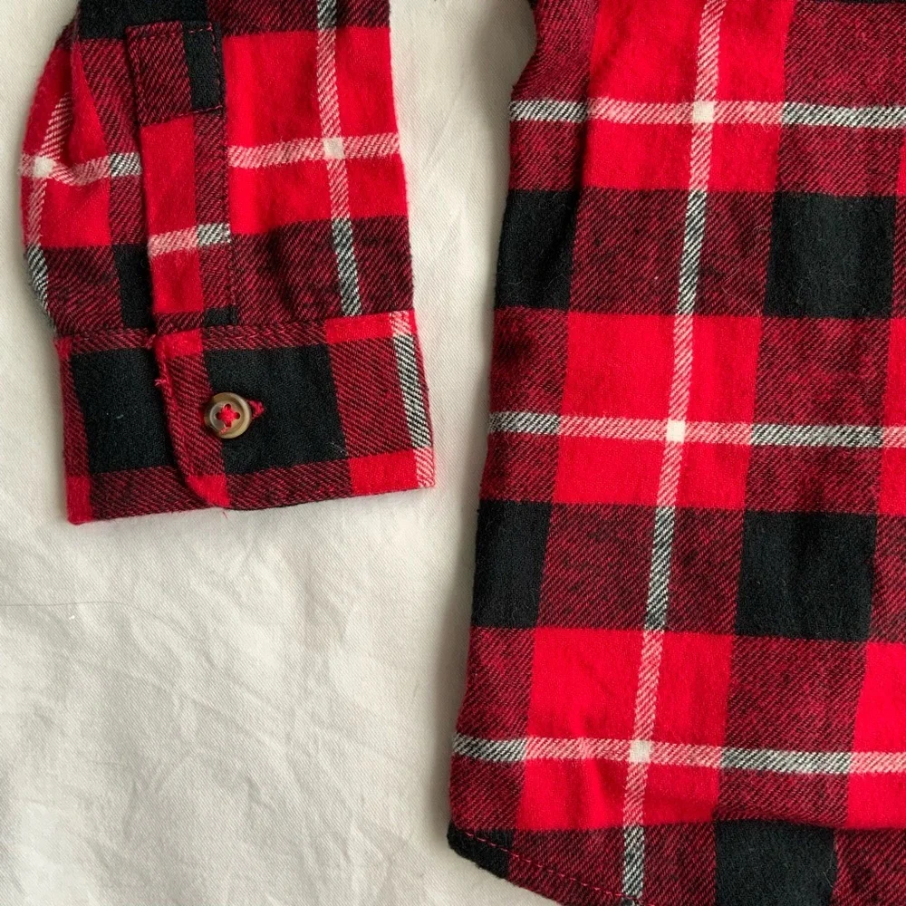 Carter's Red Plaid Button-Up Shirt 18M